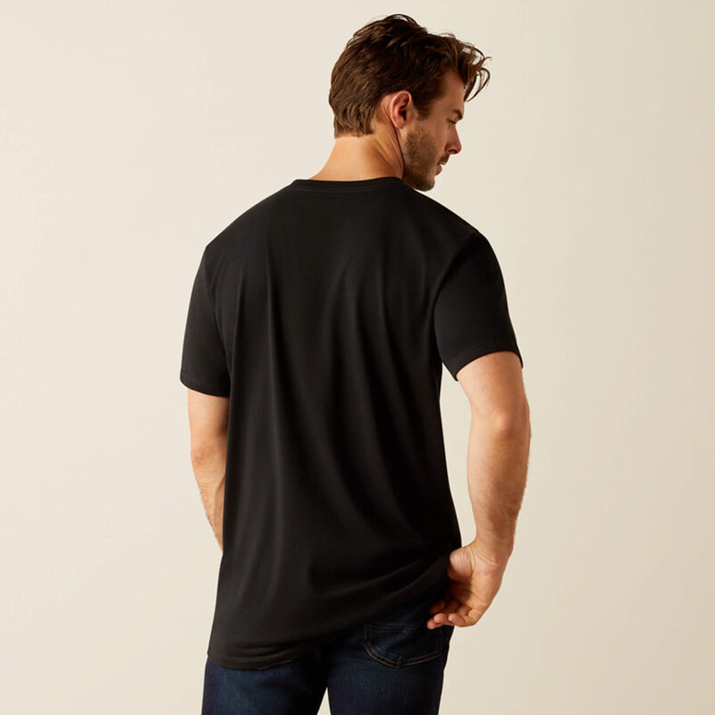 Ariat Men's Vertical Logo T-Shirt - Black/Ebony Black-1