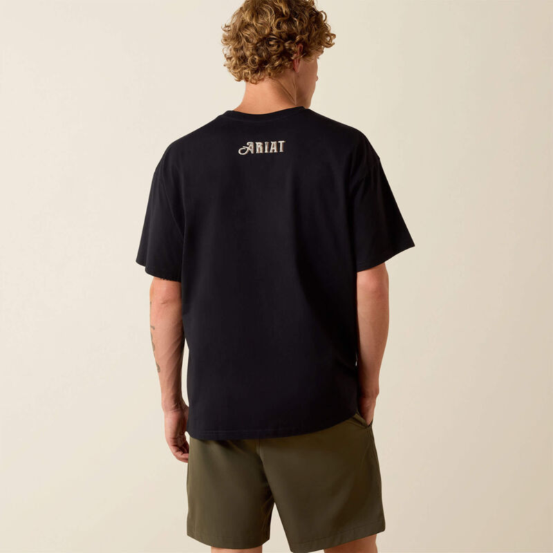 Ariat Men's Wild Life Boxy T-Shirt - Washed Black-1