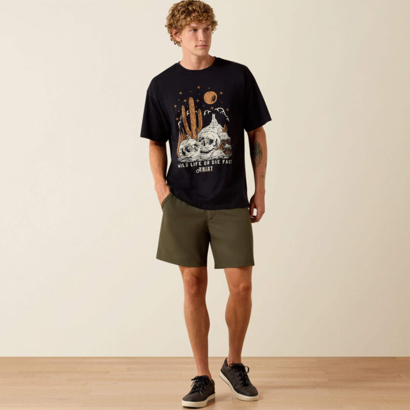 Ariat Men's Wild Life Boxy T-Shirt - Washed Black-4