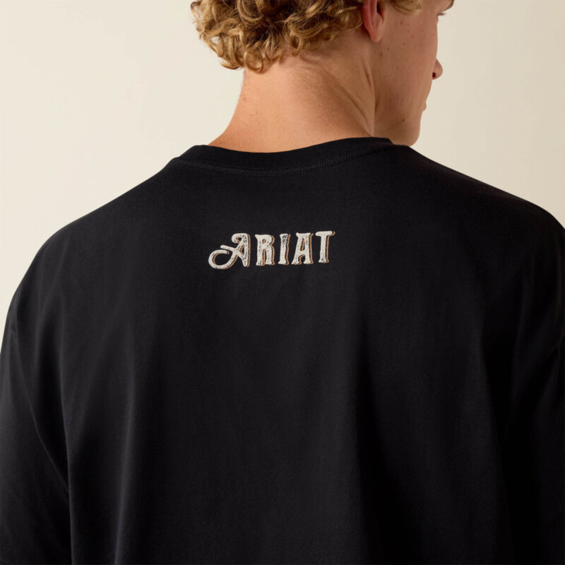Ariat Men's Wild Life Boxy T-Shirt - Washed Black-3