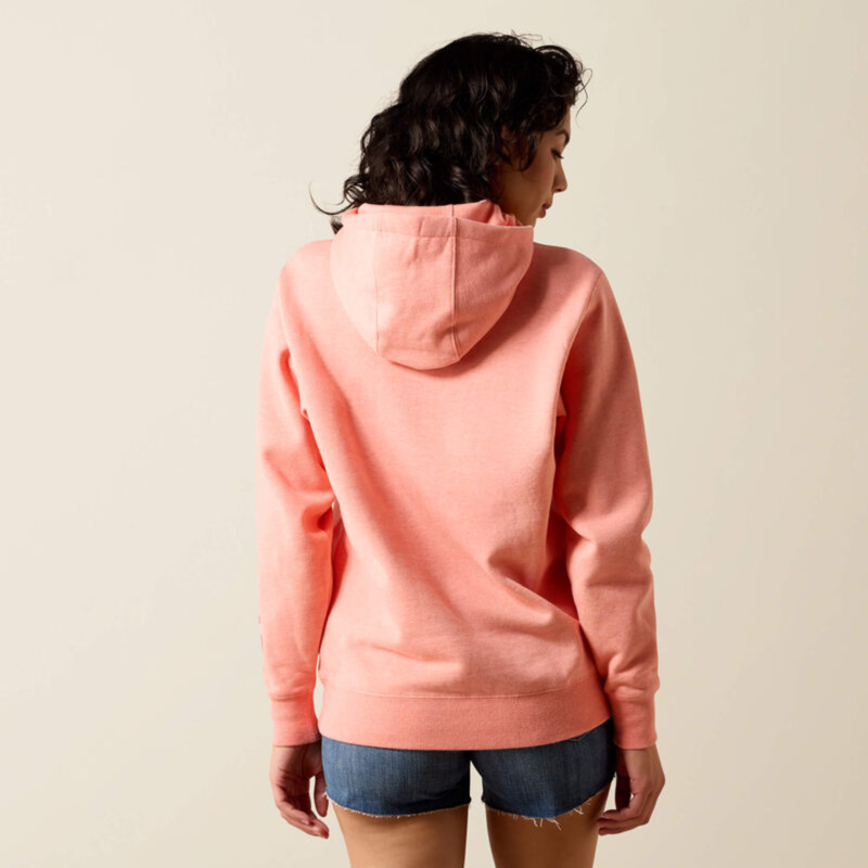 Ariat Women's Ariat Logo 2.0 Hoodie - Peach Amber Heather-2