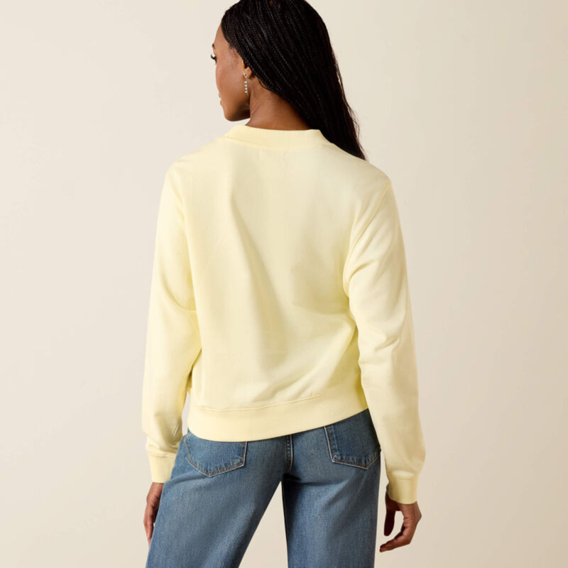 Ariat Women's Essential Crew Sweatshirt - Pear Sorbet-1