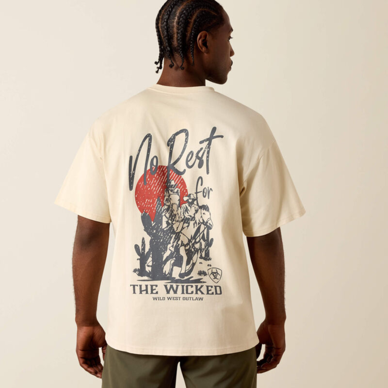 Ariat Men's The Wicked Boxy T-Shirt - Sandshell-1