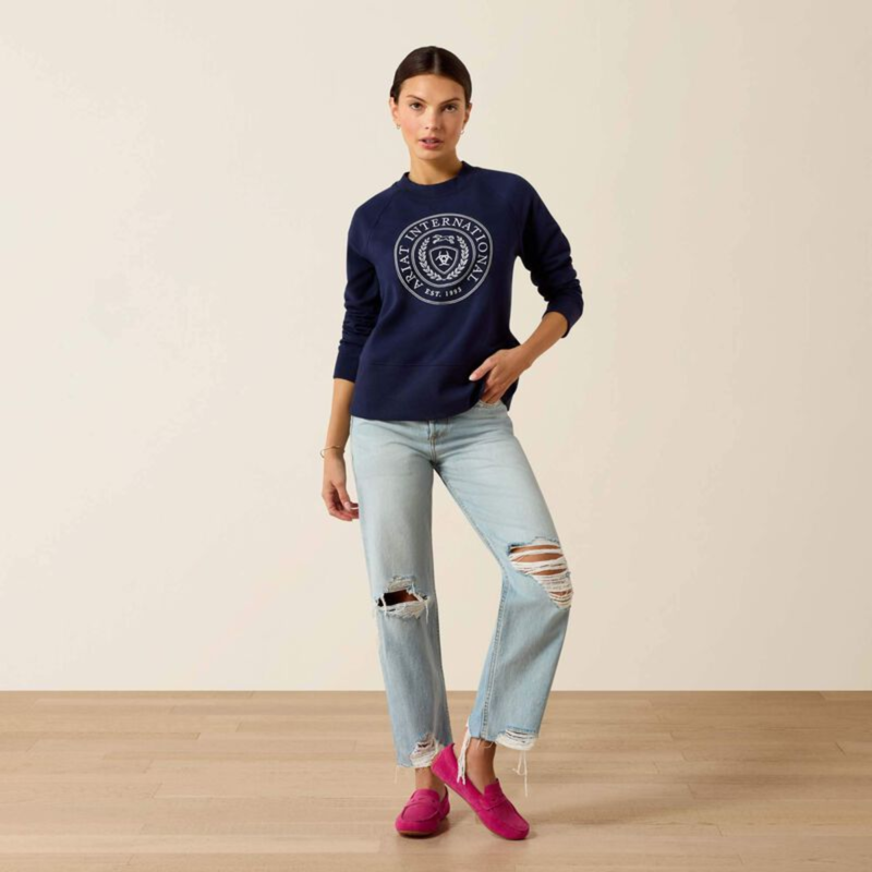 Ariat Women's Martine Sweatshirt - NavyT-3