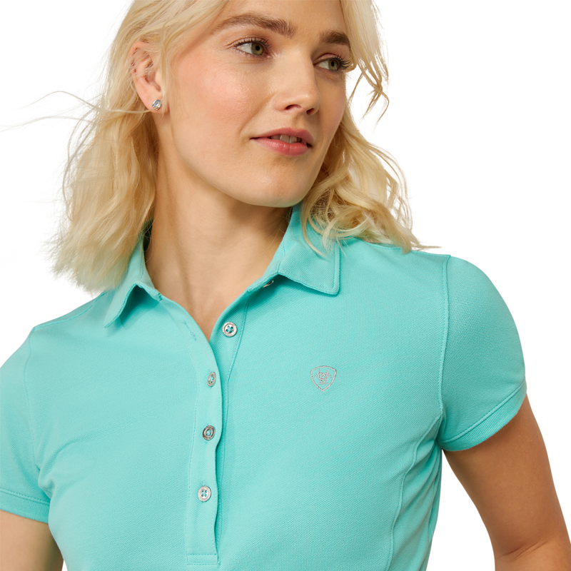 Ariat Women's Prix 3.0 Polo - Pool Blue-2