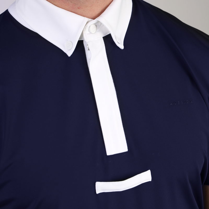Aubrion Optima Men's MX Zip Show Shirt - Navy-1