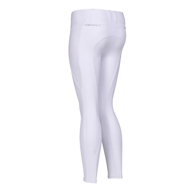 Aubrion Young Rider Optima LX Riding Tights - White-1