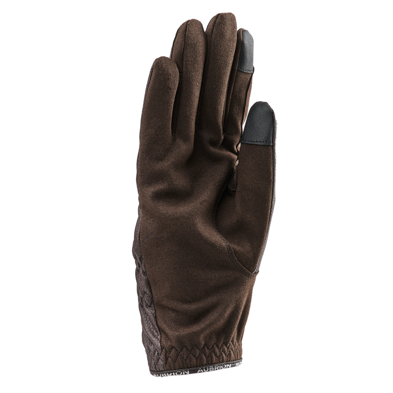 Aubrion Stadium FlexFit Riding Gloves - Brown-1
