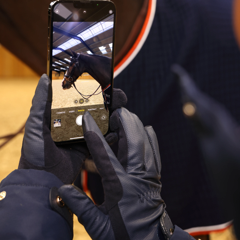 Aubrion Stadium FlexFit Riding Gloves - Navy-2