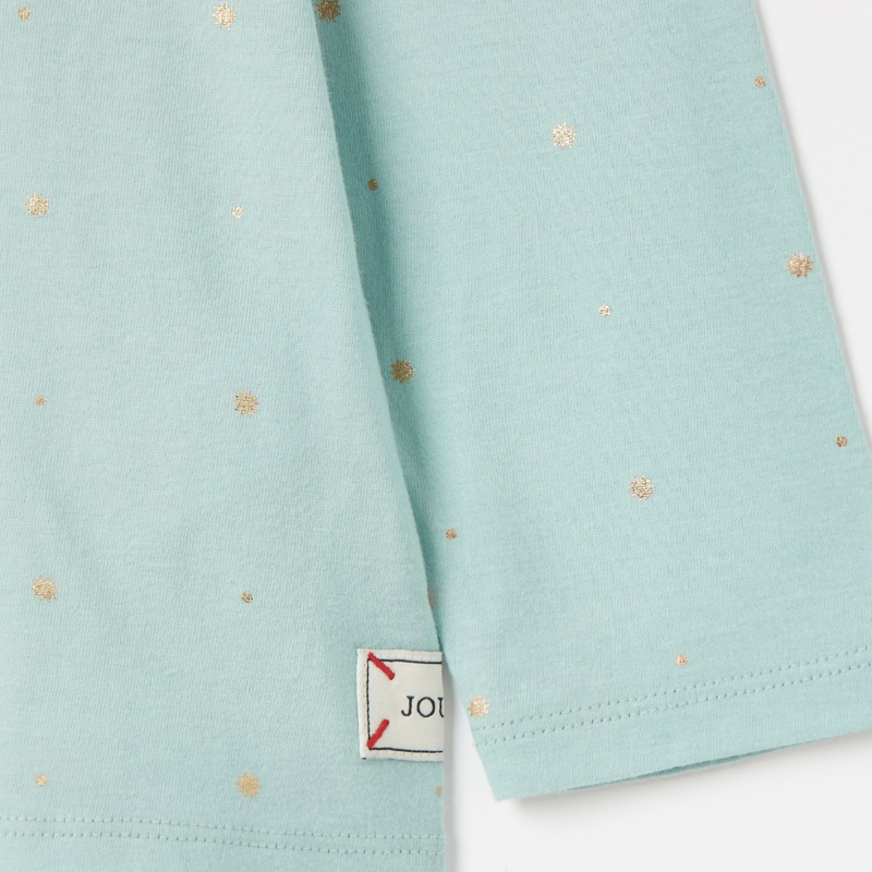 Joules Girls' Ava Artwork T-Shirt - Blue Christmas Deer-3