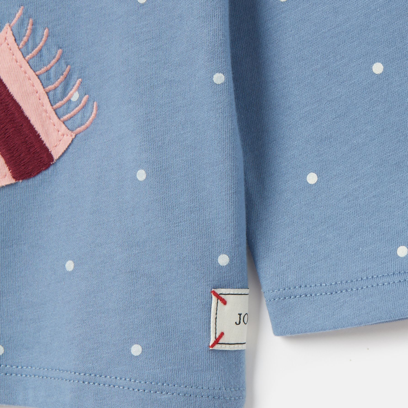 Joules Girls' Ava Artwork T-Shirt - Blue Rabbit-3