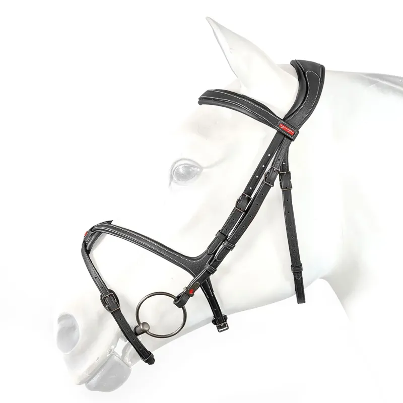 Equipe Mexican Grackle Bridle with Anatomical Headpiece - Black