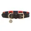 Benji and Flo Sublime Polo Leather Dog Collar - Red/Navy/White