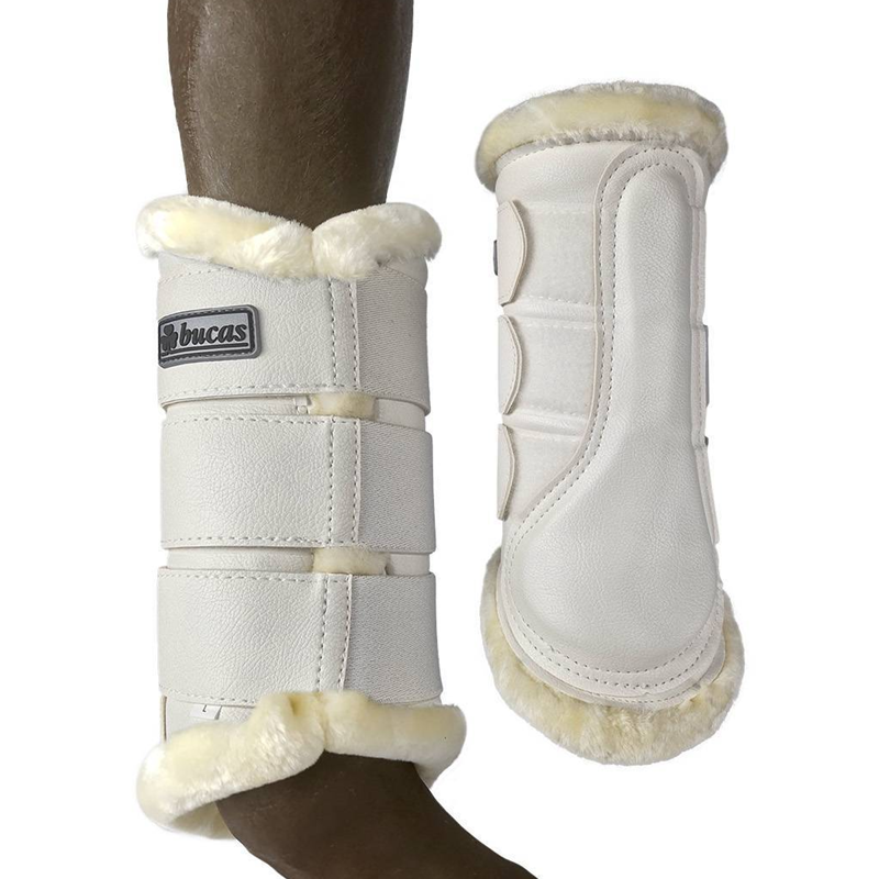 Bucas Brushing Boots - White-1