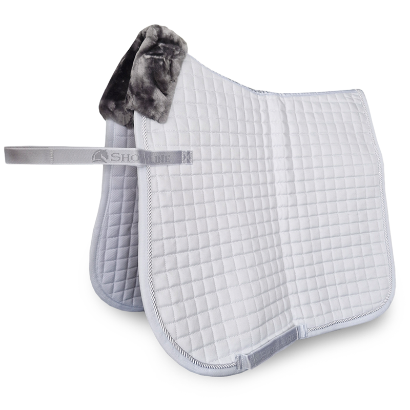 Bucas Show-Line Dressage Saddle Pad - White-1