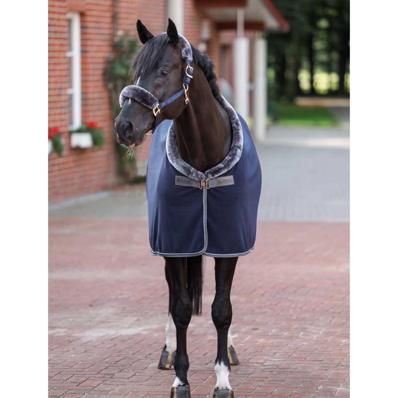 Bucas Show-Line 400g Fleece Rug - Navy/Grey-1