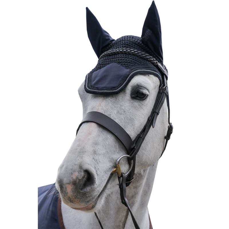 Bucas Show-Line Fly Veil - Navy/Grey-2