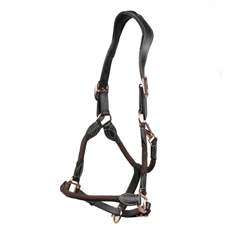 Cameo Anatomic Leather Headcollar - Brown-1