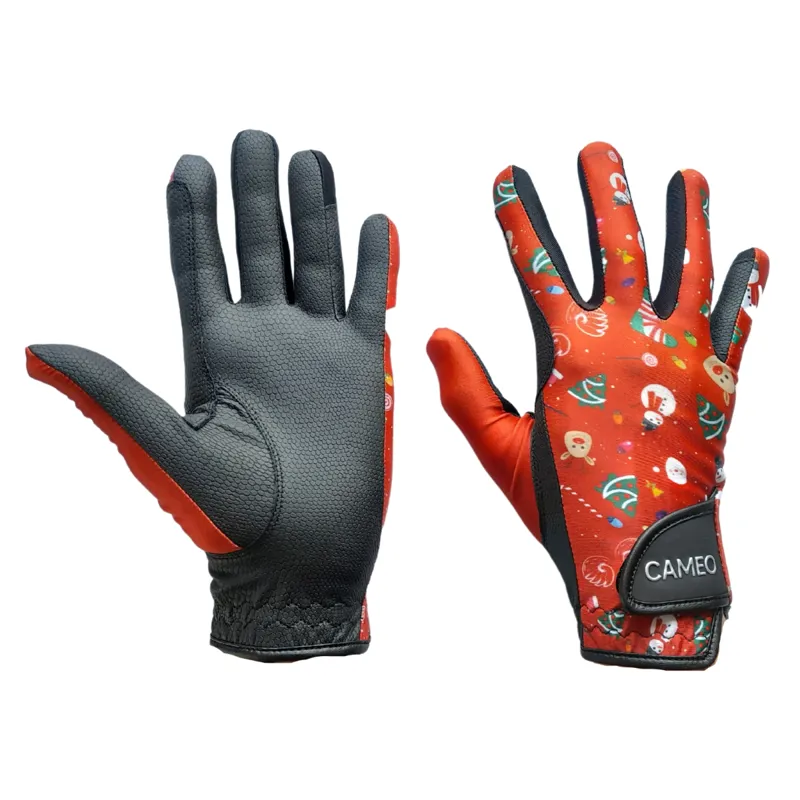 Cameo Junior Zest Riding Gloves - Christmas