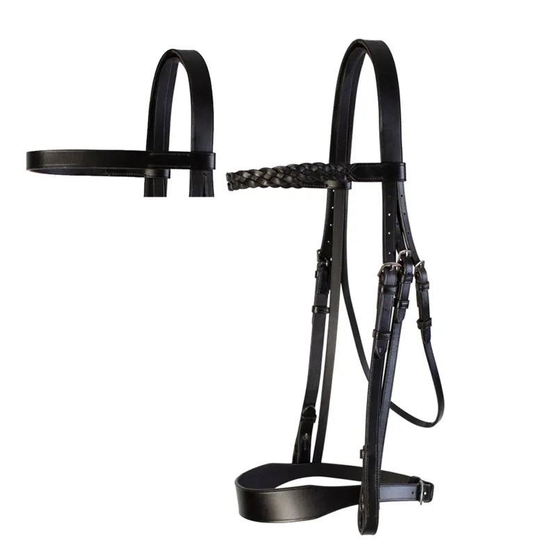 Cameo Hunt Bridle With 2 Browbands - Brown