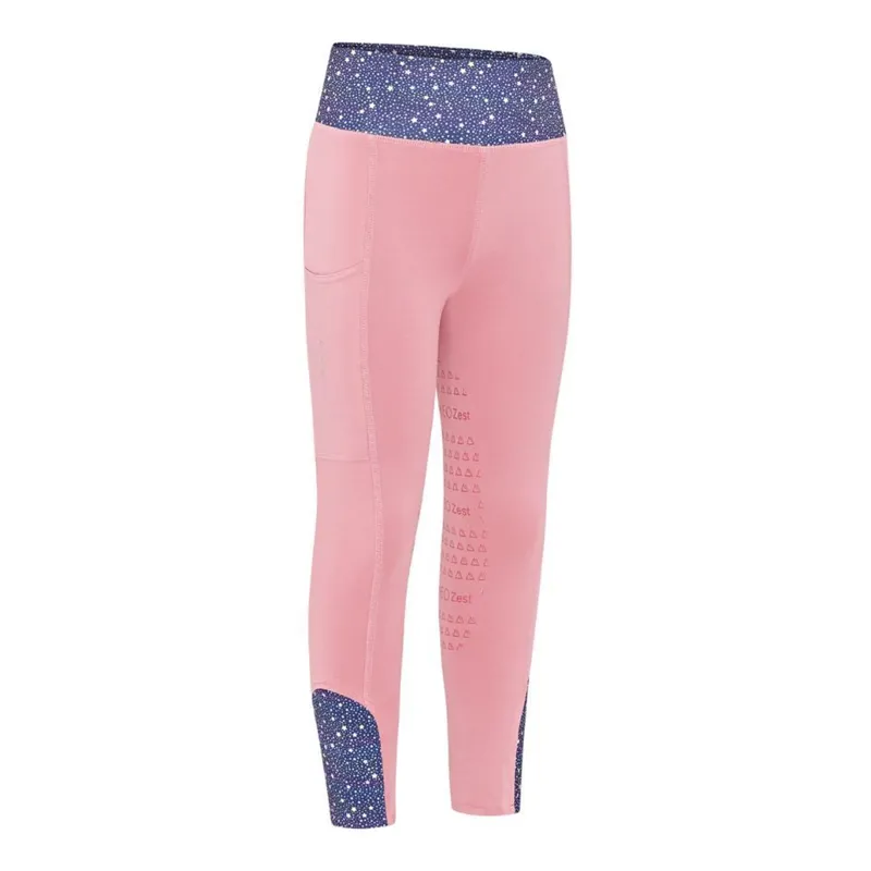 Cameo Junior Zest Riding Tights - Pink Stars