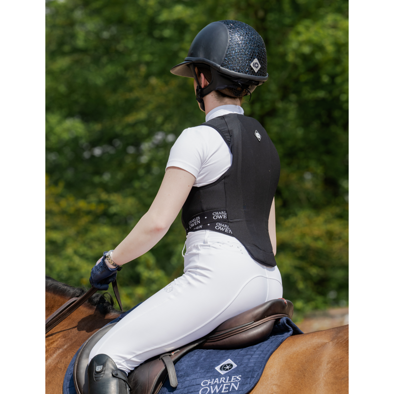 Charles Owen Junior Shadow Back Protector - Black-9