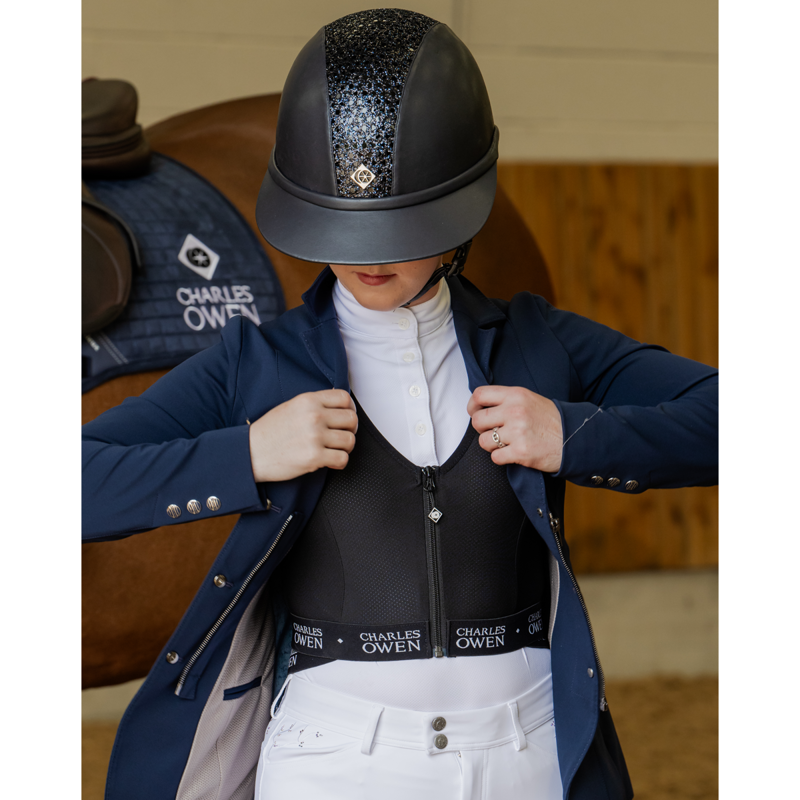 Charles Owen Junior Shadow Back Protector - Black-6