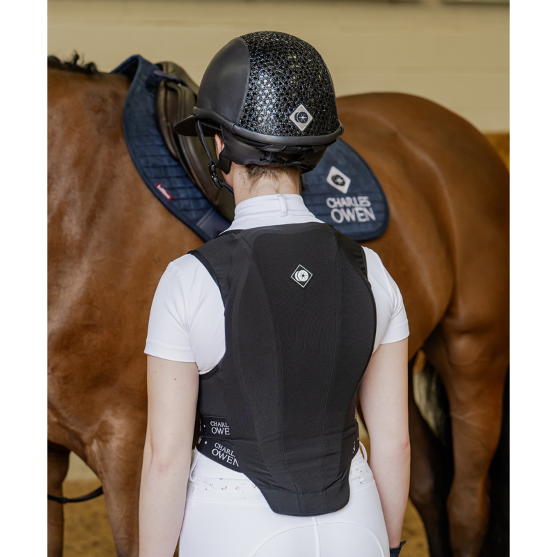 Charles Owen Junior Shadow Back Protector - Black-5