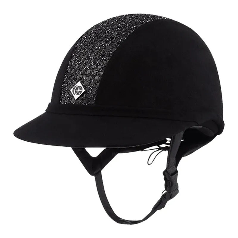 Charles Owen SP8 Plus Riding Hat - Black/Black Sparkly