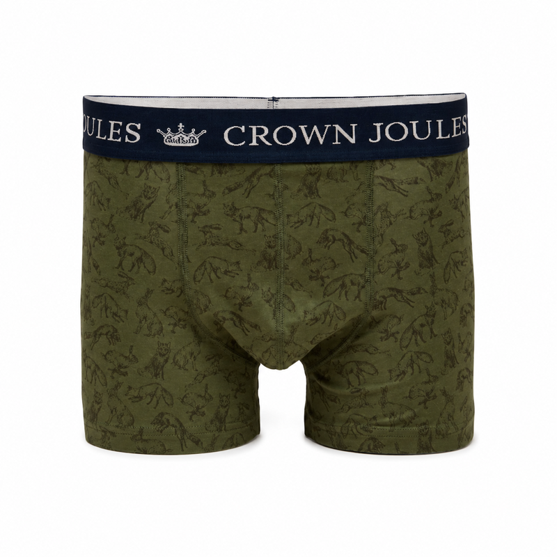 Joules Men's Crown Joules 2 Pack Boxers - Green/Navy-1