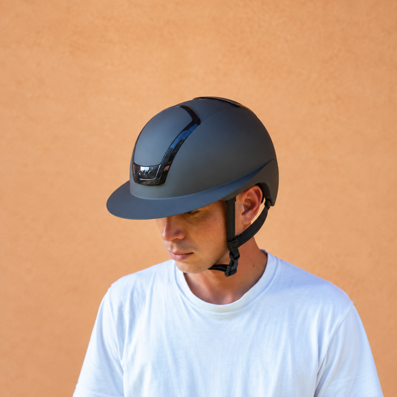 Kask Nemesi Metal Wide Peak Riding Hat - Ash Brown-4