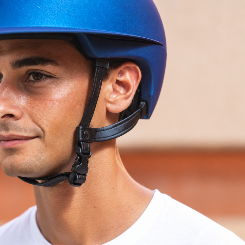 Kask Nemesi Metal Wide Peak Riding Hat - Cobalt Blue-5