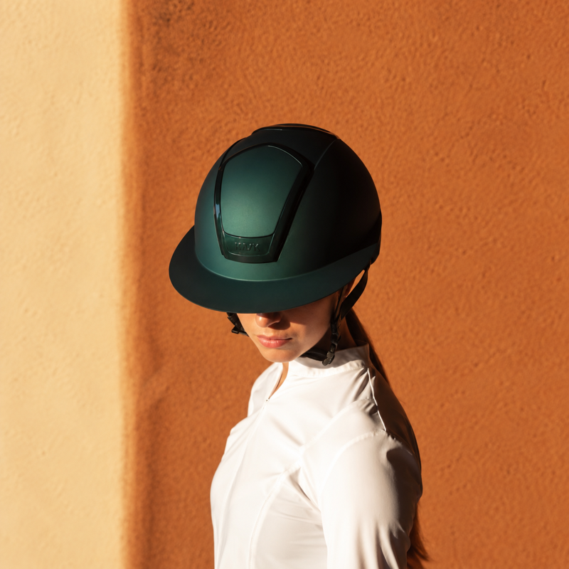 Kask Nemesi Metal Wide Peak Riding Hat - Teal Green-4