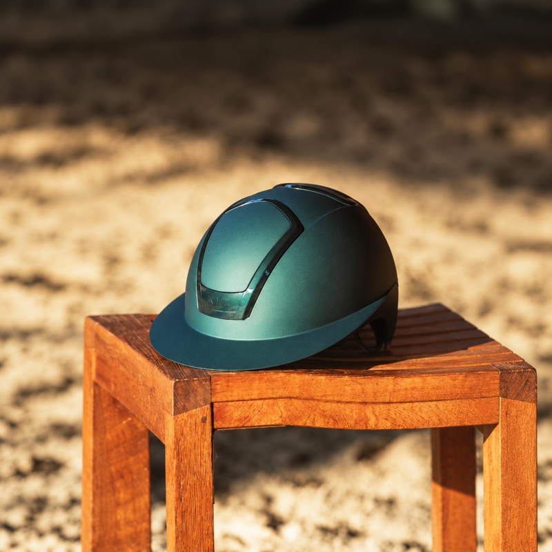 Kask Nemesi Metal Wide Peak Riding Hat - Teal Green-2