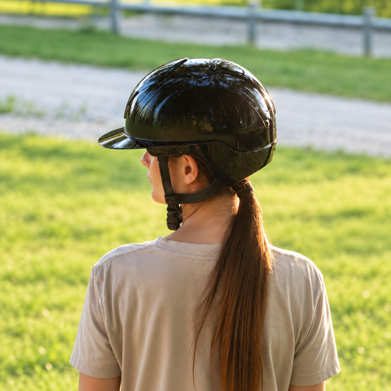 Kask Nemesi Shine Wide Peak Riding Hat - Black-4