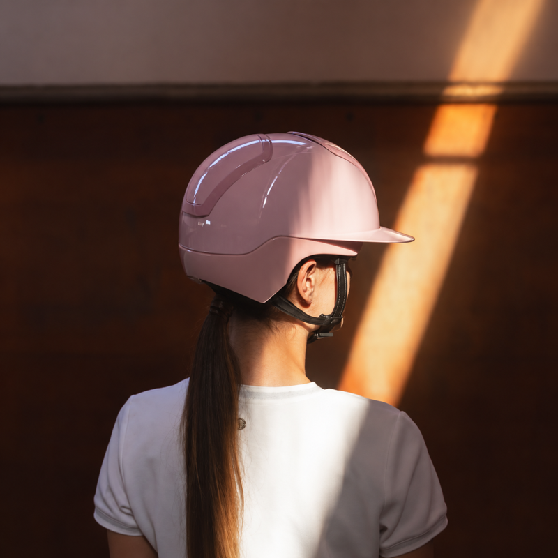 Kask Nemesi Shine Wide Peak Riding Hat - Bubble Pink-4