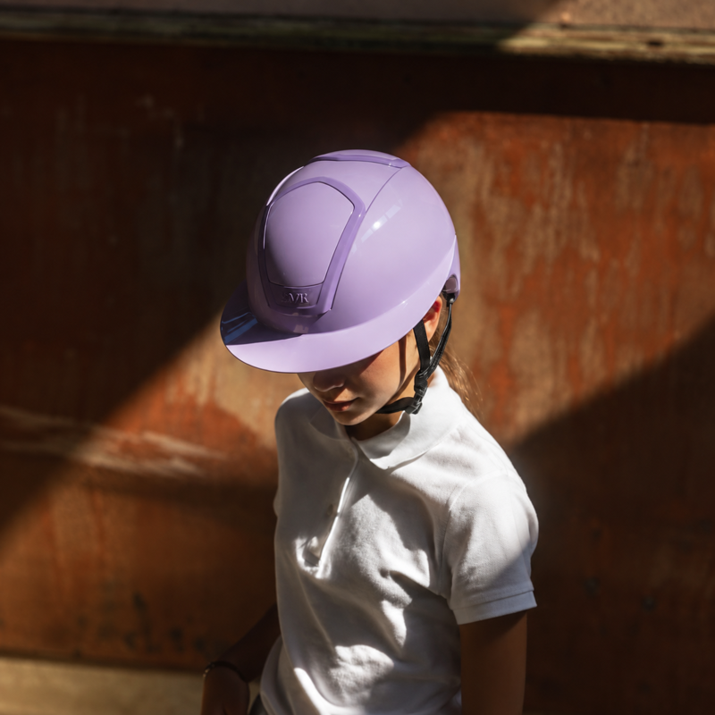 Kask Nemesi Shine Wide Peak Riding Hat - Cloud Lilac-3