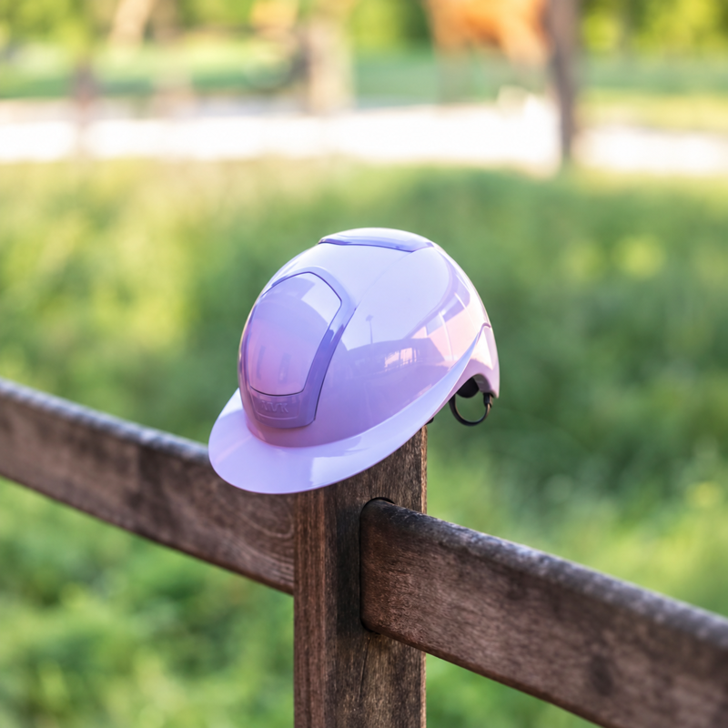 Kask Nemesi Shine Wide Peak Riding Hat - Cloud Lilac-2
