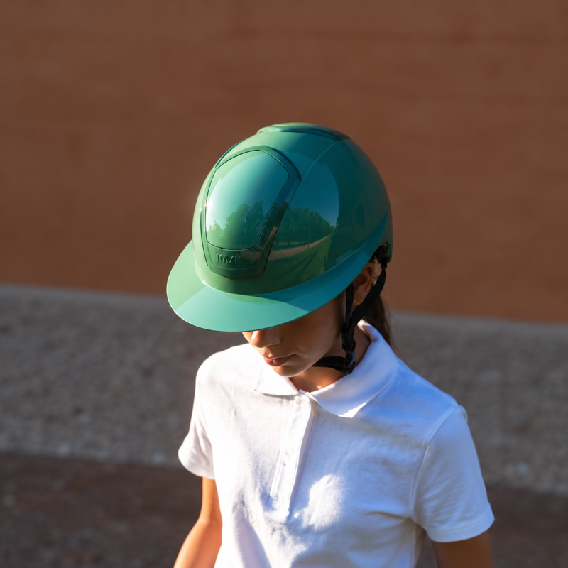 Kask Nemesi Shine Wide Peak Riding Hat - Mint Green-3