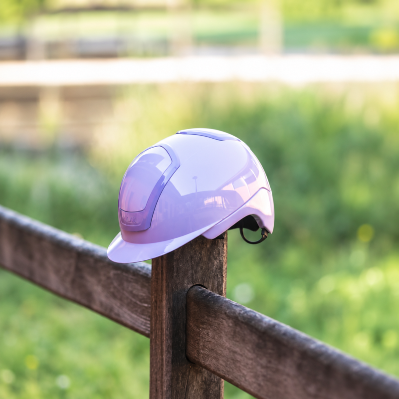 Kask Nemesi Shine Standard Peak Riding Hat - Cloud Lilac-2