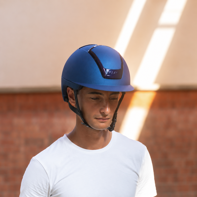 Kask Nemesi Metal Standard Peak Riding Hat - Cobalt Blue-4