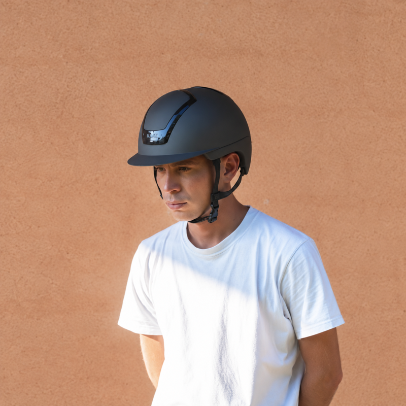 Kask Nemesi Metal Standard Peak Riding Hat - Ash Brown-3