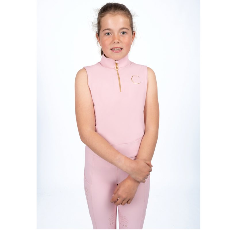 Coldstream Next Generation Child's Cranshaws Riding Tights - Blush Pink-5