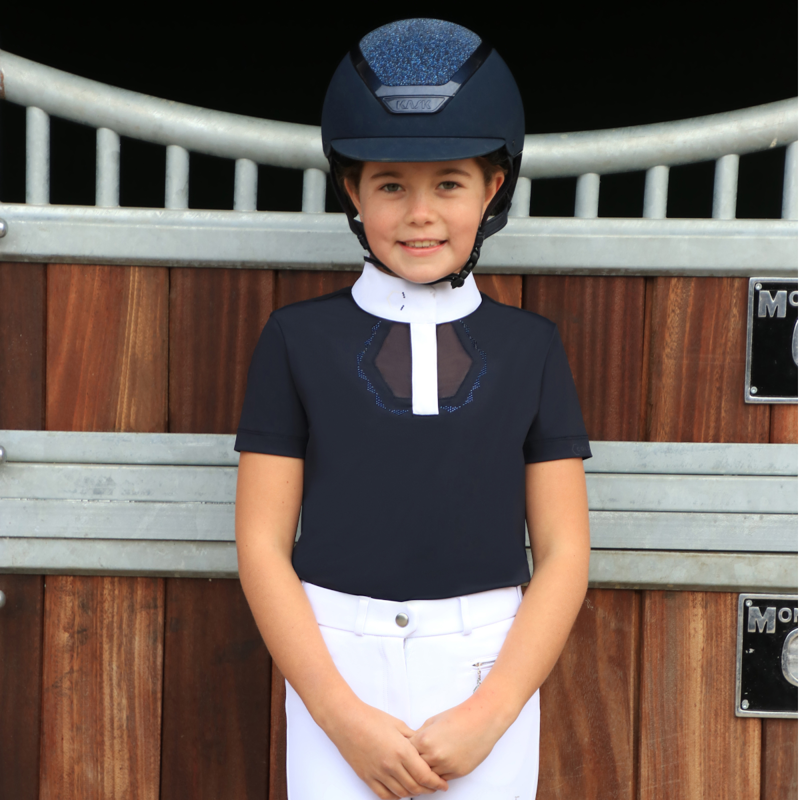 Coldstream Next Generation Child's Lanark Show Shirt - Navy-6