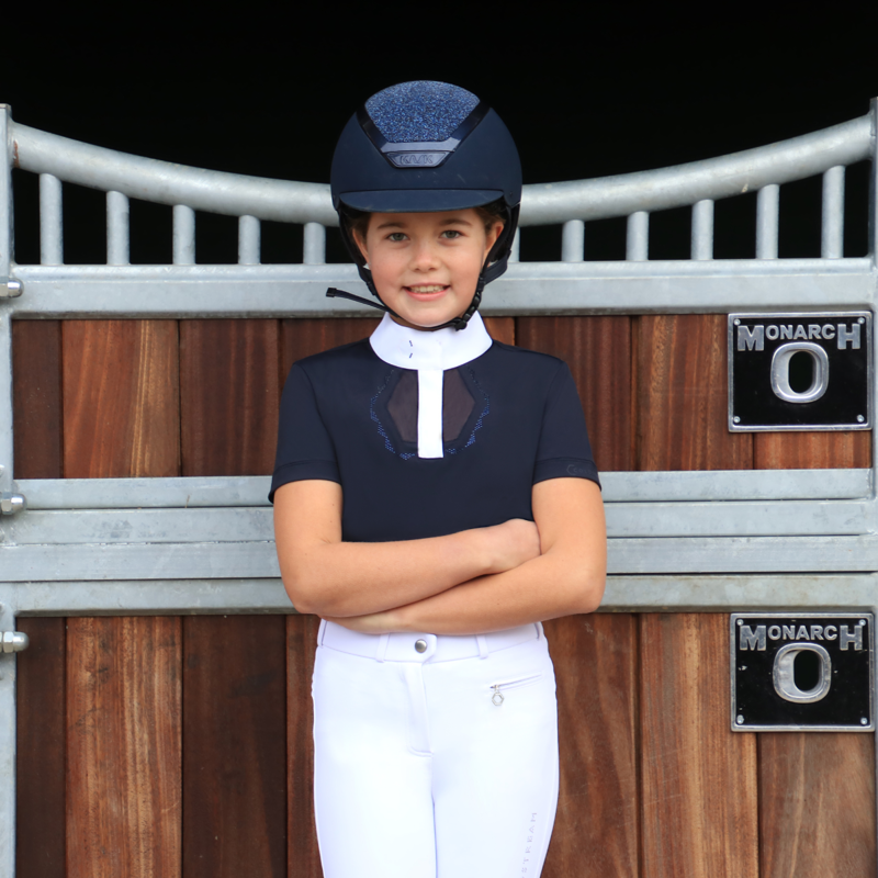 Coldstream Next Generation Child's Lanark Show Shirt - Navy-3