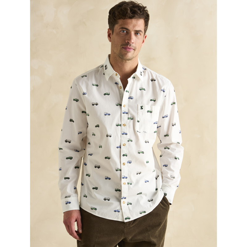 Joules Men's X Eleanor Tomlinson Classic Fit Cotton Shirt - White-1