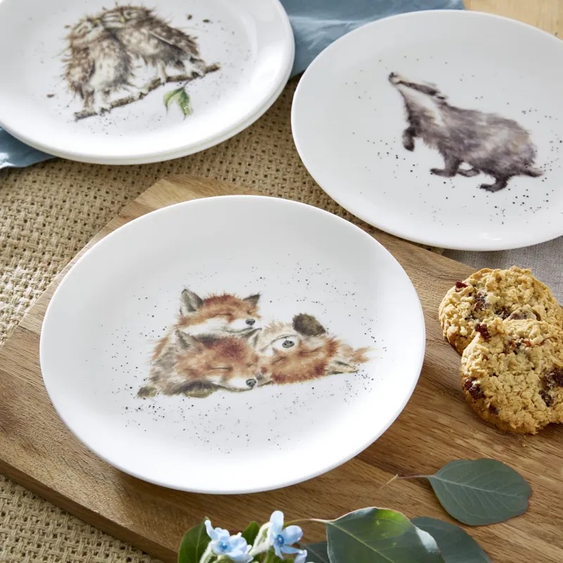 Portmeirion Wrendale Designs Set of 4 Woodland Animal Lunch Plates-4