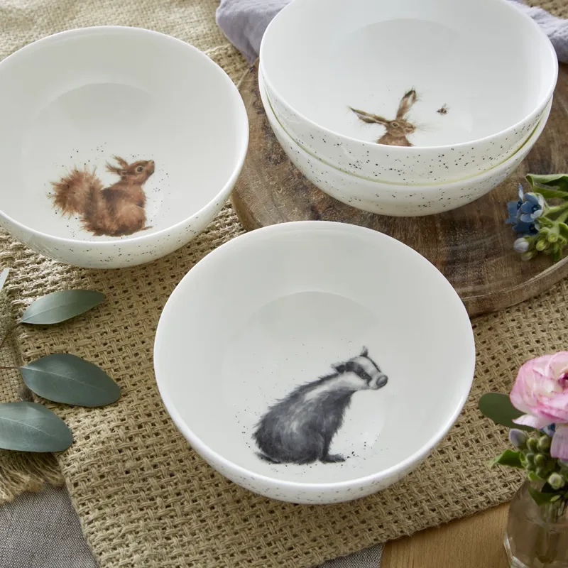 Wrendale Designs Set of 4 Woodland Animal Deep Bowls-4