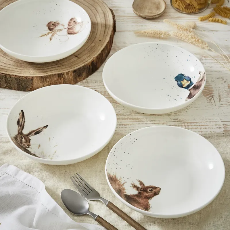 Wrendale Designs Set of 4 Pasta Bowls-6