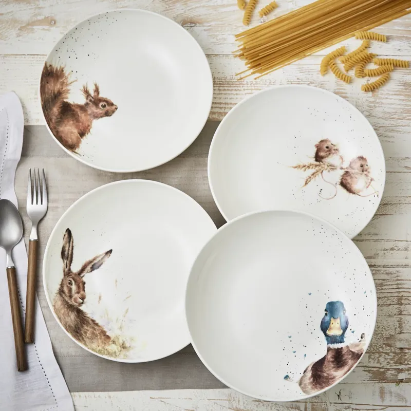 Wrendale Designs Set of 4 Pasta Bowls-5